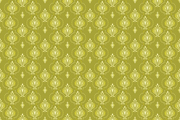 seamless pattern with green leaves