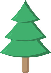 Fototapeta premium Flat green tree graphic, 