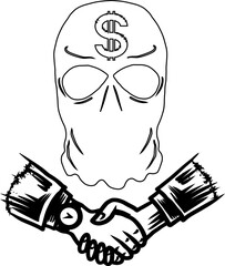 vector sketch illustration silhouette image design icon logo symbol villain terrorist threat abstract modern classic vintage for advertising image