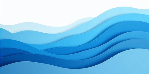 Abstract blue wave vector design featuring a dynamic curve pattern for a modern water background illustration