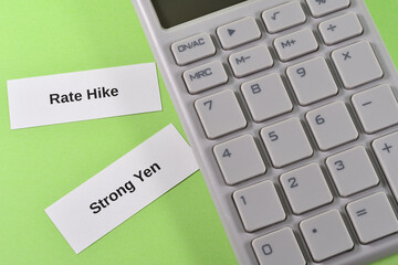 Image of yen appreciation and interest rate hikes