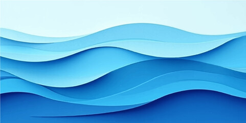 Abstract blue background with dynamic waves and flowing lines, a perfect watery vector illustration for modern design