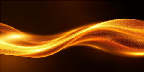 Abstract fiery orange fractal design with glowing lines and flowing energy