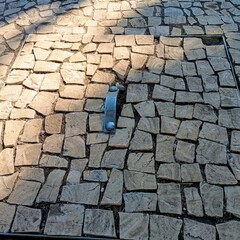 old stone sidewalk 