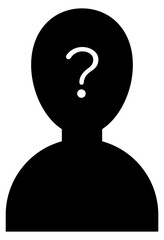 顔が分からない人物のシルエットのイラスト