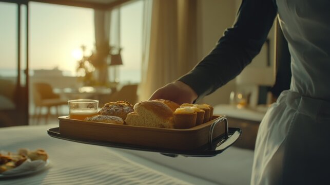 Hotel Room Service Breakfast Tray