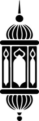 various silhouettes of Islamic lanterns, commonly known as Ramadan lanterns or 