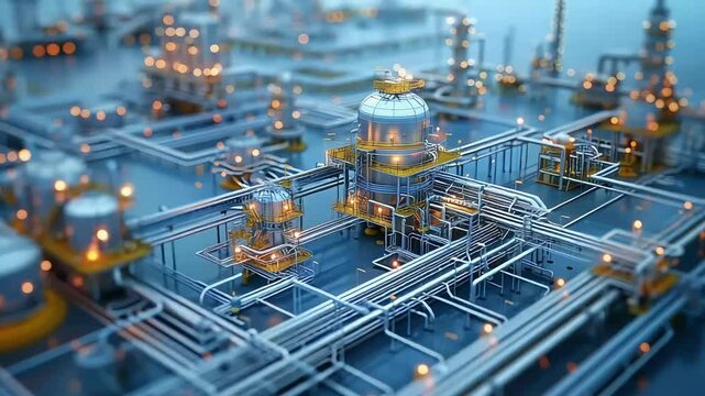 refinery schematic flow diagram footage