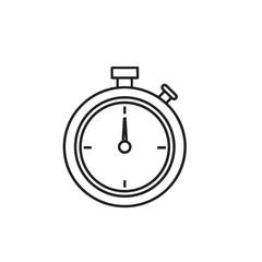 Obraz premium Stopwatch outline icon illustration for time management.