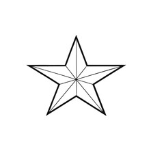 Obraz premium Star shape outline graphic element.