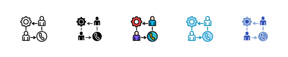 Communication Strategy  Icon Set Multiple Style Collection
