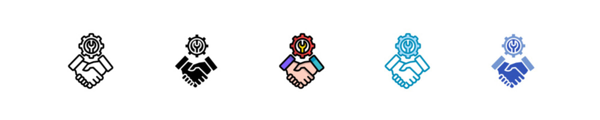 Collaboration Tools  Icon Set Multiple Style Collection
