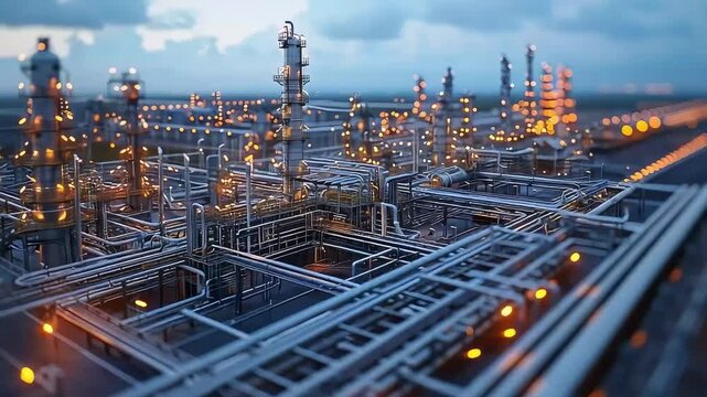 refinery schematic flow diagram footage