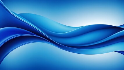 Elegant flowing blue wave abstract background with layered 3D curves and smooth gradient lighting. Modern design concept
