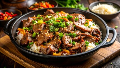 Fototapeta premium Bulgogi, beef bulgogi. 