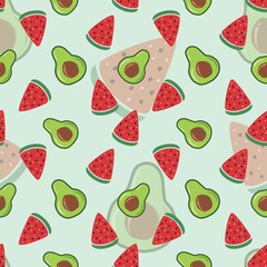 seamless pattern with strawberry