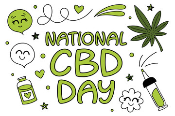 NATIONAL CBD DAY vector illustration
