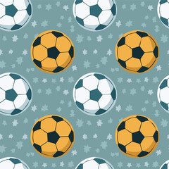 soccer ball seamless pattern