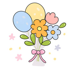 flowers and balloons 
