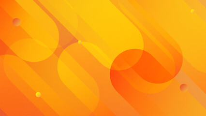 Abstract gradient orange and yellow background  with flowing geometric pattern background