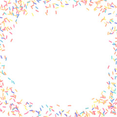 Sprinkle frame border PNG transparent