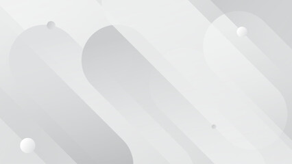 White background abstract geometric shape with futuristic concept. Modern banner design. Elegant white and gray silver gradient background