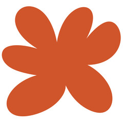 Abstract flower shape hand drawn illustration