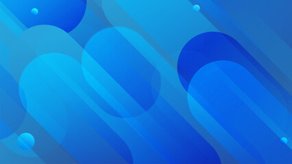 Blue futuristic background with geometric overlapping shape