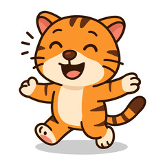 Cat Cartoon Mascot Cute Orange Cat Crying Illustrations