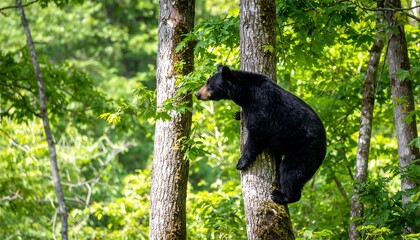 Black bear in a forest