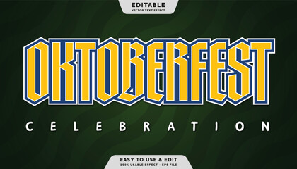 oktoberfest editable text effect with modern and simple style