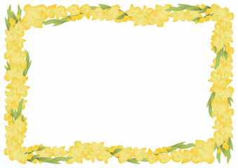 グラジオラス黄フレーム