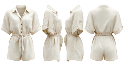 Elegance in simplicity, three white robes draped over shirts, a study in purity and minimalist fashion.