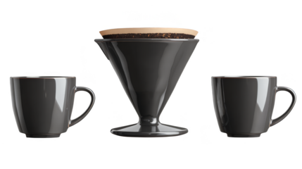 Minimalist black coffee cup, a cozy morning ritual with aromatic coffee.