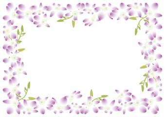 デンファレ紫白フレーム