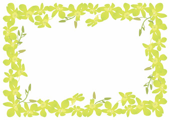 デンファレ緑フレーム