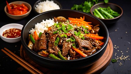 Fototapeta premium Traditional Korean Bulgogi dish. 