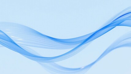 Obraz premium Abstract Blue Wavy Lines on Light Background