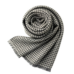 Obraz premium black and white knitted scarf