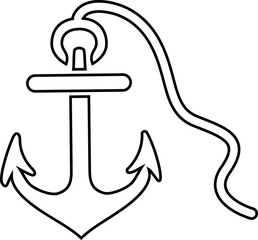 vector illustration of an anchor