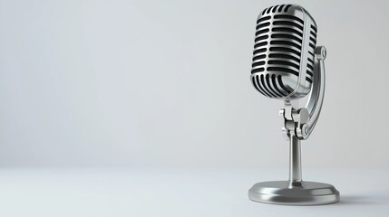 3D render of a microphone on white background