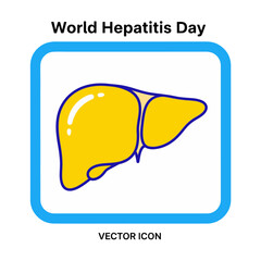 World Hepatitis Day Vector Icon - Liver Health Awareness Design