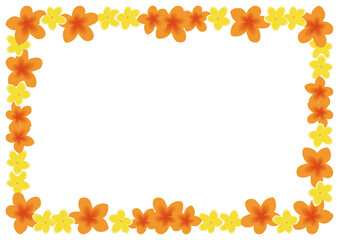 プルメリアオレンジフレーム