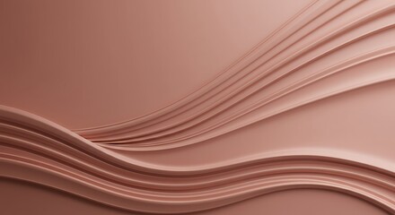 Soft Beige Fluid Waves on Smooth Background
