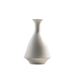Elegant white ceramic vase with a smooth matte finish