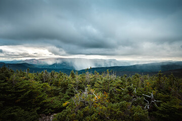 storm clouds over the mountains