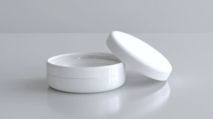 3D render of contact lens case with lid open