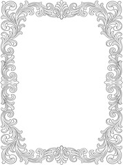 Royal scroll illustration for border and frame