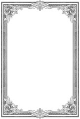 Royal scroll illustration for border and frame