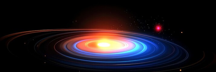 Vibrant Cosmic Ring Structure with Central Illumination